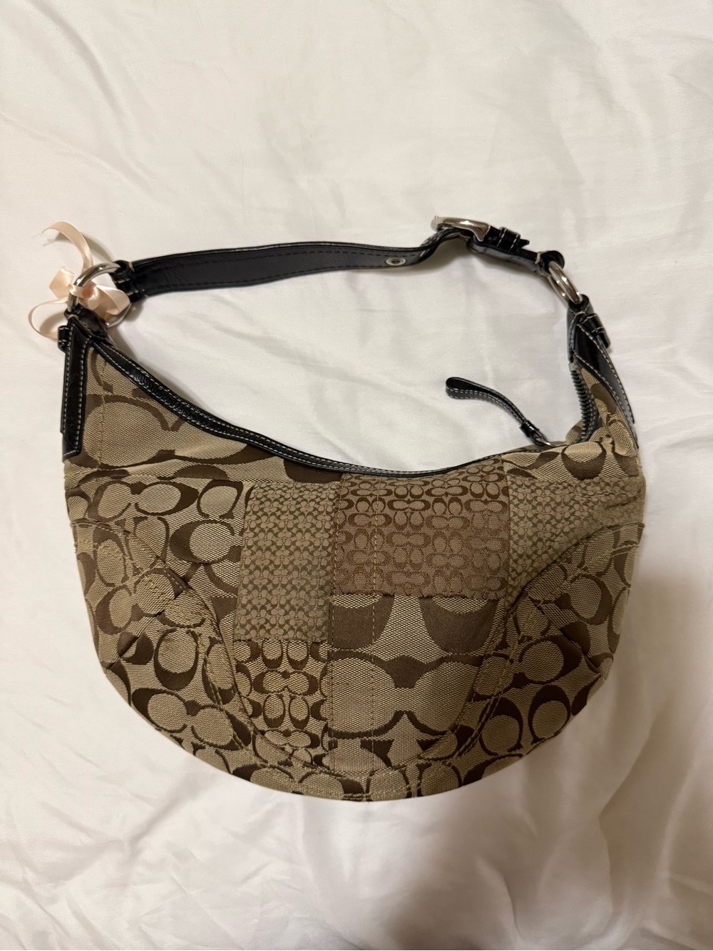 Coach Jacquard Patchwork Signature Hobo Bag